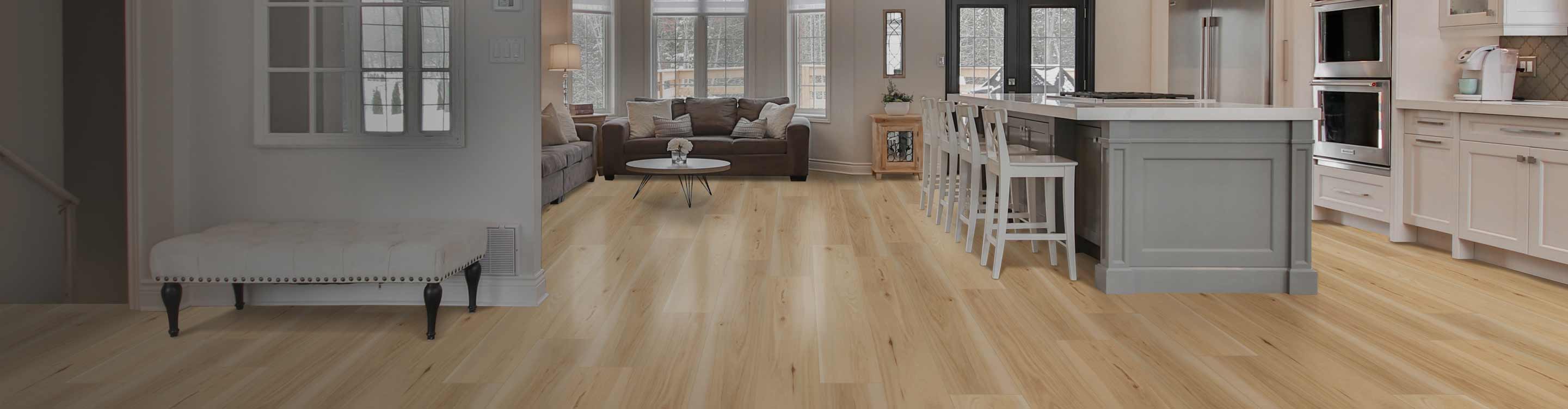 wood look vinyl flooring in kitchen