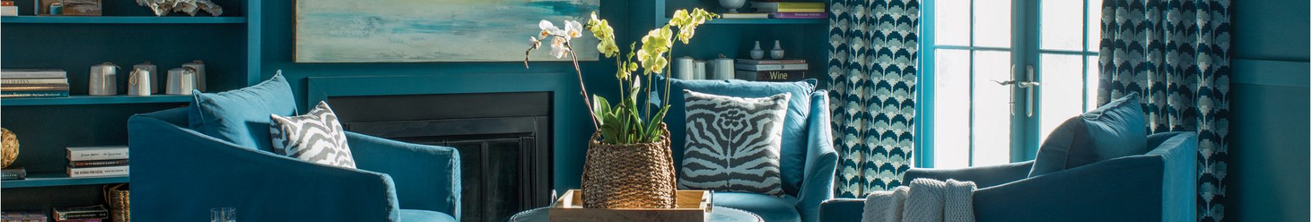 blue paint in living room
